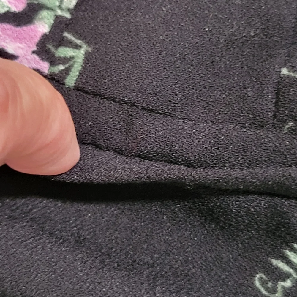 Ann Taylor Women's Floral Wide Leg Crop Trouser Parts Size 6 Flowy Black - Picture 6 of 11